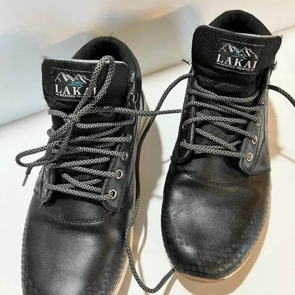 LAKAI Black Lightweight Mid Weather Sneakers, Men’s size 10 1/2 shoes